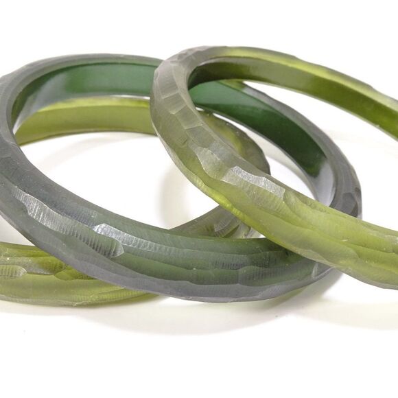 Pono  by Joan Goodman  Granite Elliptical Round Carved bangle Bracelet  NWOT 190 - Picture 3 of 16